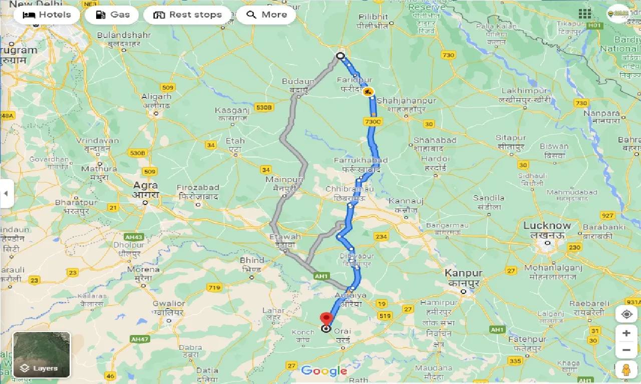 bareilly-to-jalaun-taxi