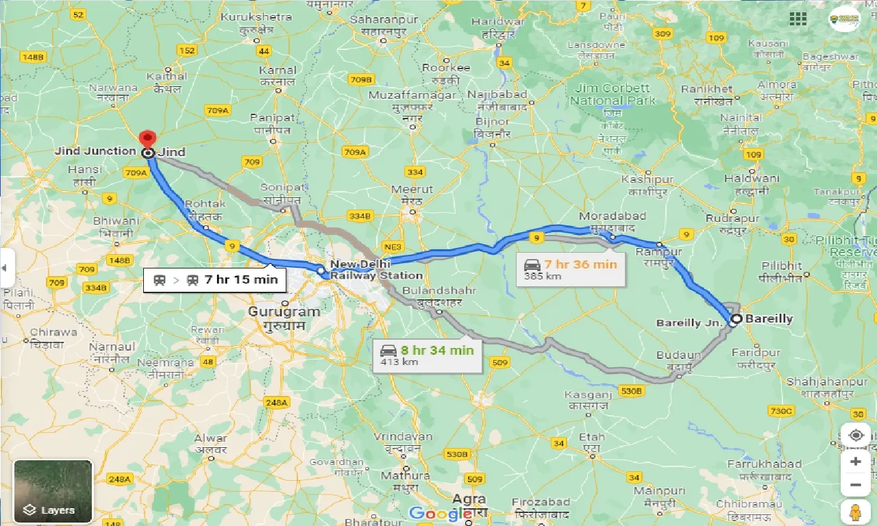 bareilly-to-jind-one-way