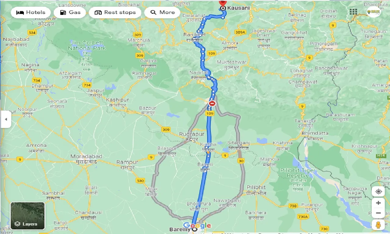 bareilly-to-kausani-one-way