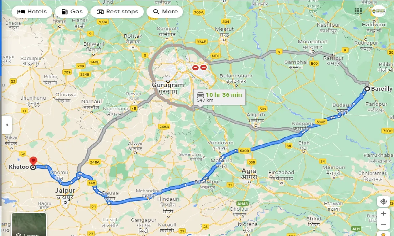 bareilly-to-khatoo-one-way