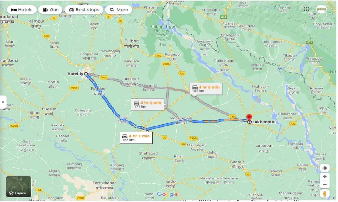 bareilly-to-lakhimpur-kheri-one-way