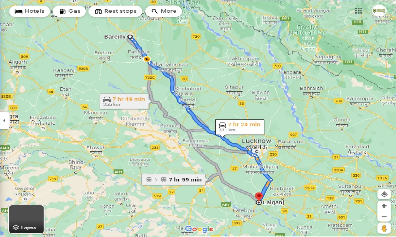 bareilly-to-lalganj-taxi
