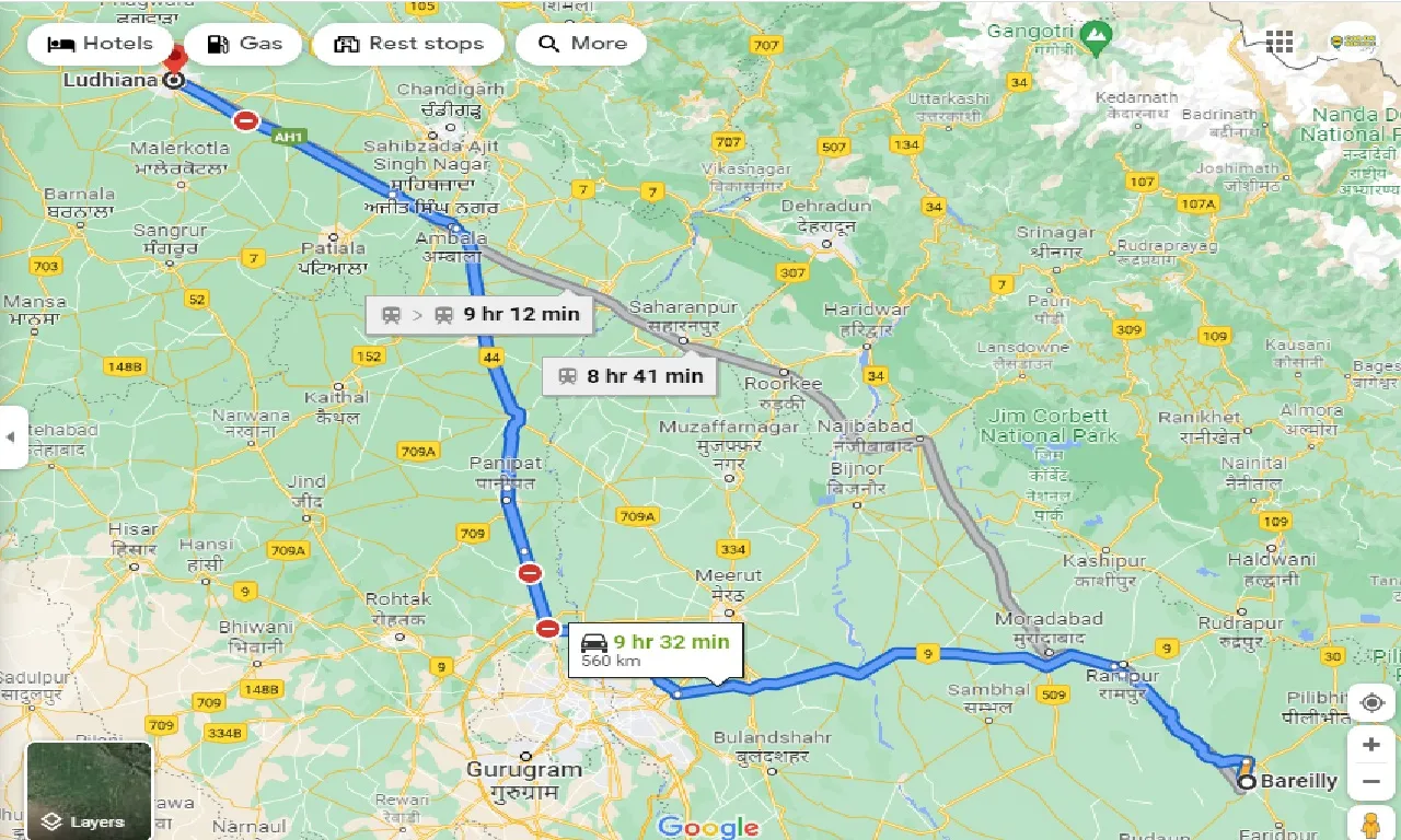 bareilly-to-ludhiana-one-way