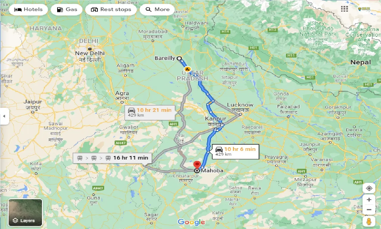 bareilly-to-mahoba-taxi