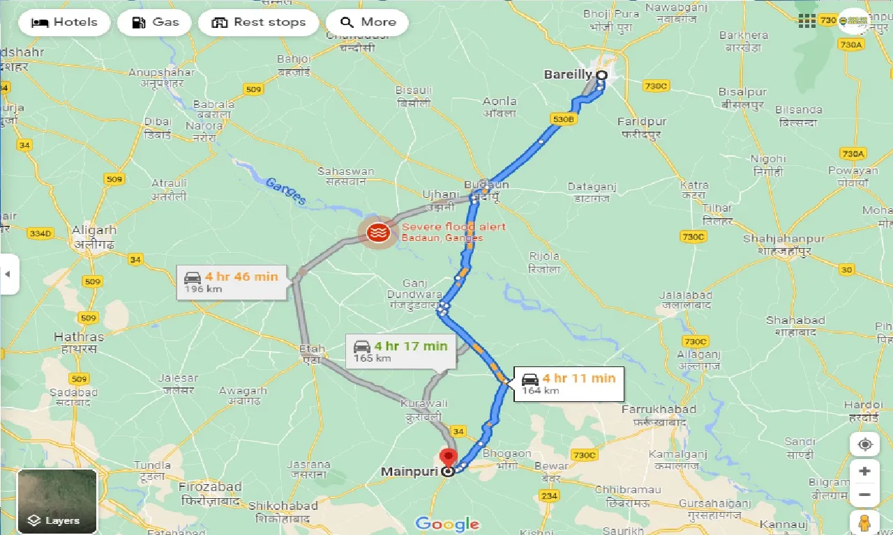 bareilly-to-mainpuri-one-way