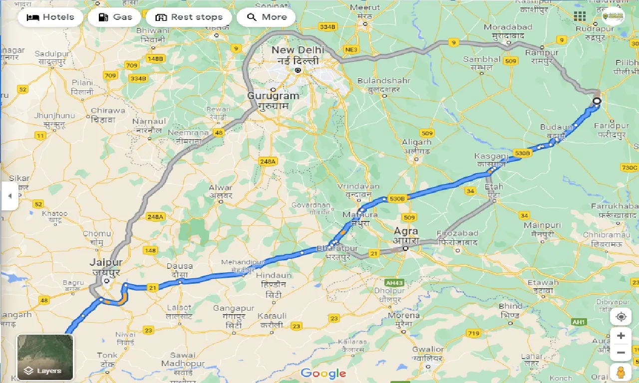 bareilly-to-malpura-one-way