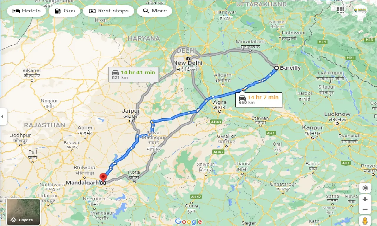 bareilly-to-mandalgarh-one-way
