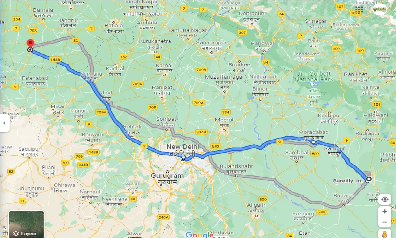 bareilly-to-mansa-one-way