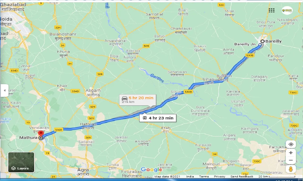 bareilly-to-mathura-round-trip