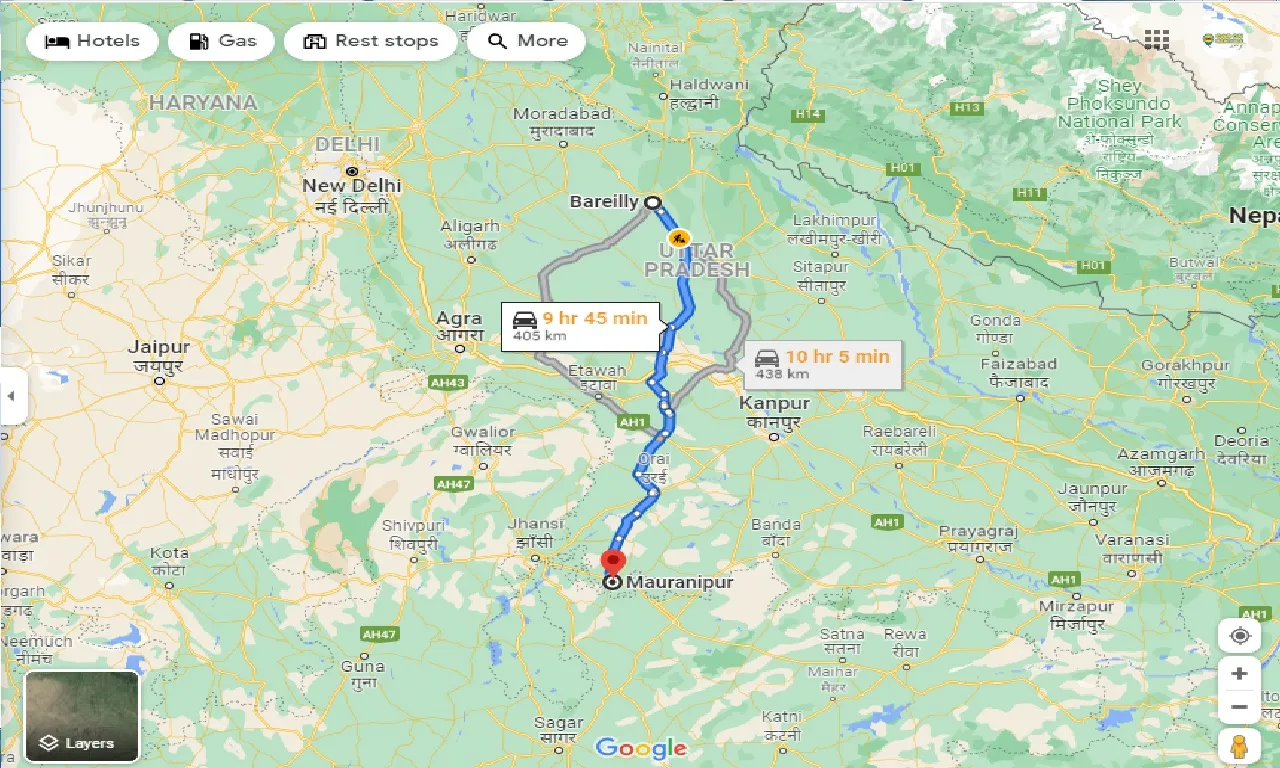 bareilly-to-mauranipur-one-way