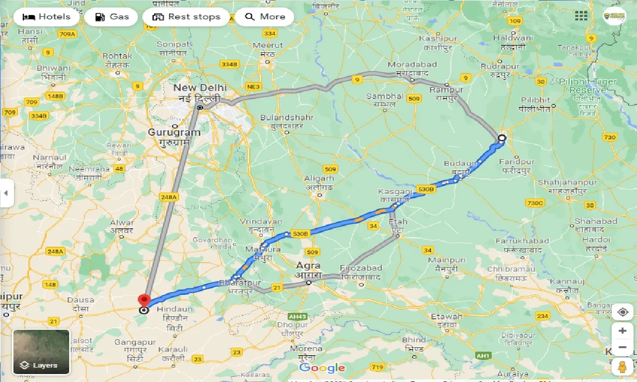 bareilly-to-mehandipur-taxi