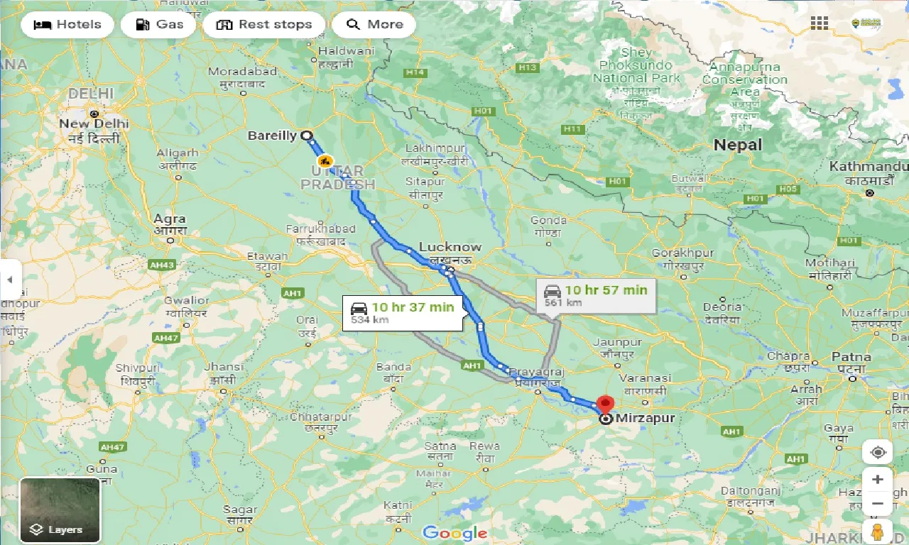 bareilly-to-mirzapur-one-way