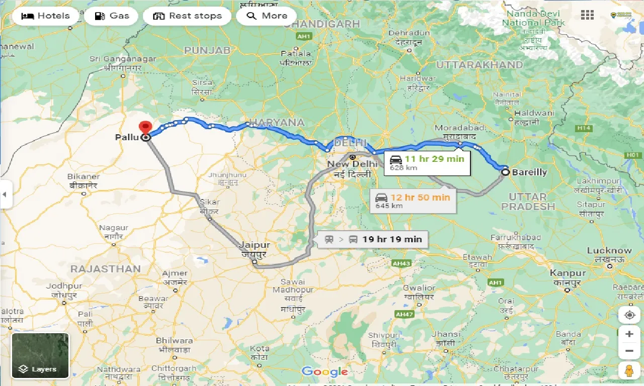 bareilly-to-pallu-taxi