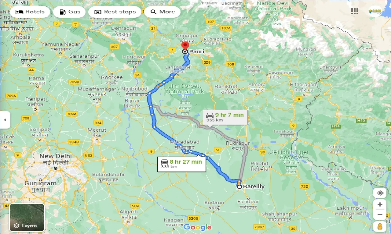 bareilly-to-pauri-one-way