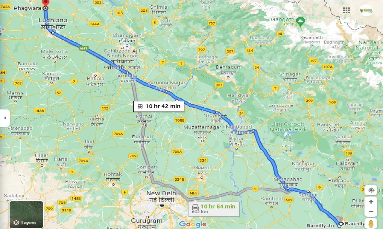 bareilly-to-phagwara-one-way