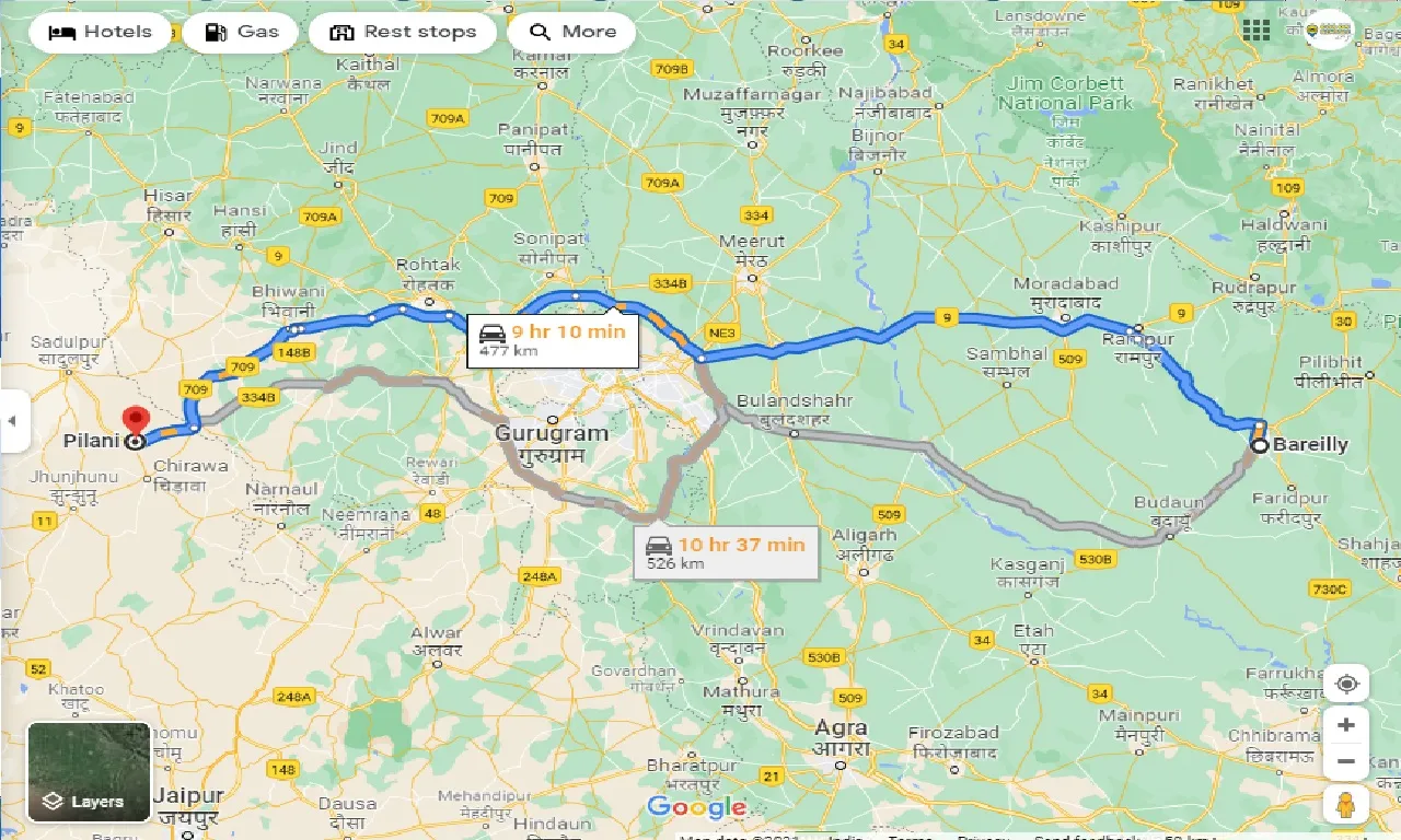 bareilly-to-pilani-one-way