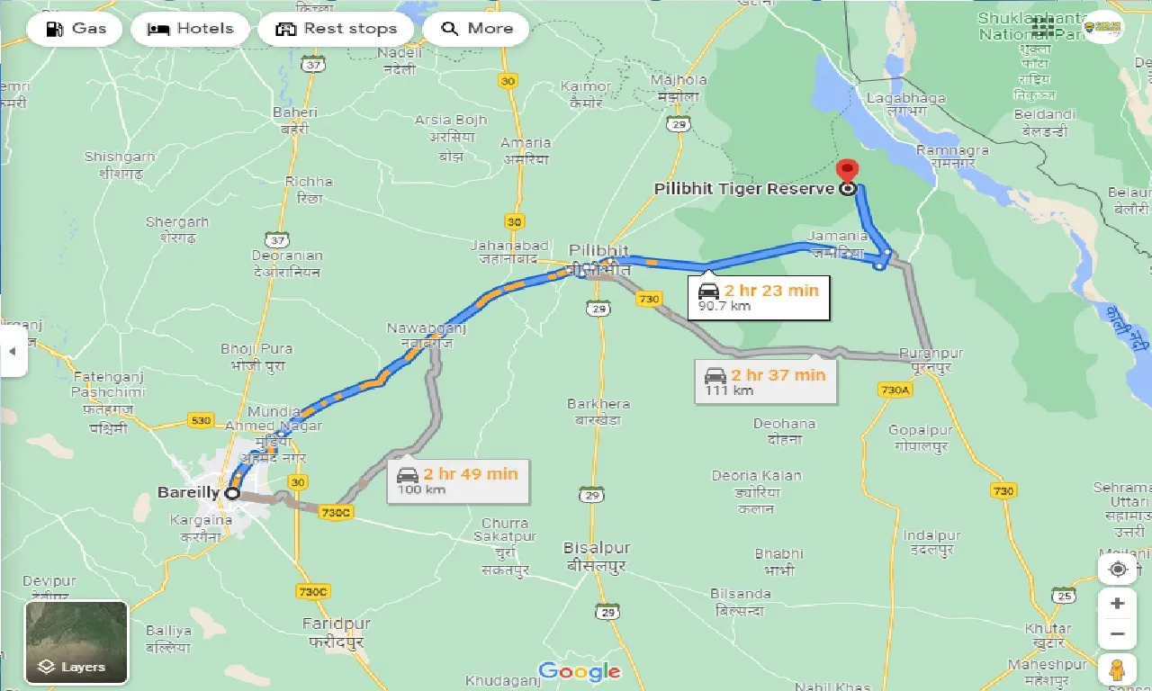 bareilly-to-pilibhit-tiger-reserve-one-way