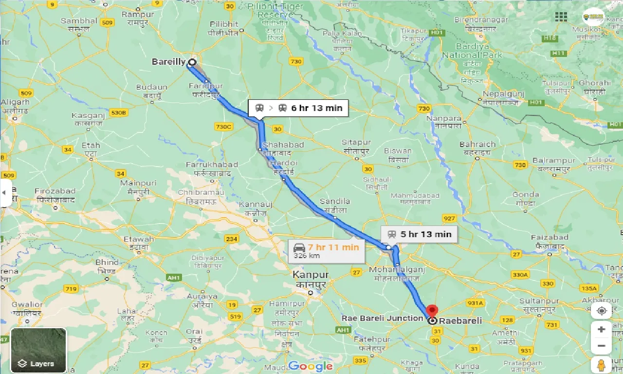 bareilly-to-raebareli-one-way