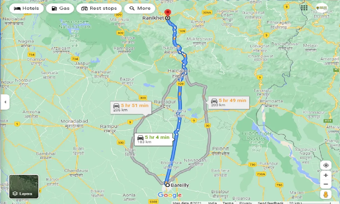 bareilly-to-ranikhet-round-trip