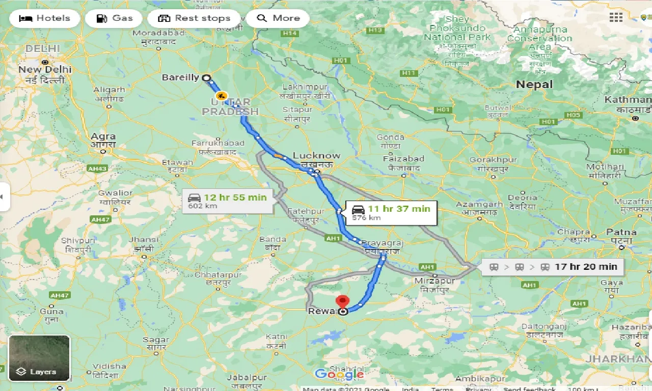 bareilly-to-rewa-one-way