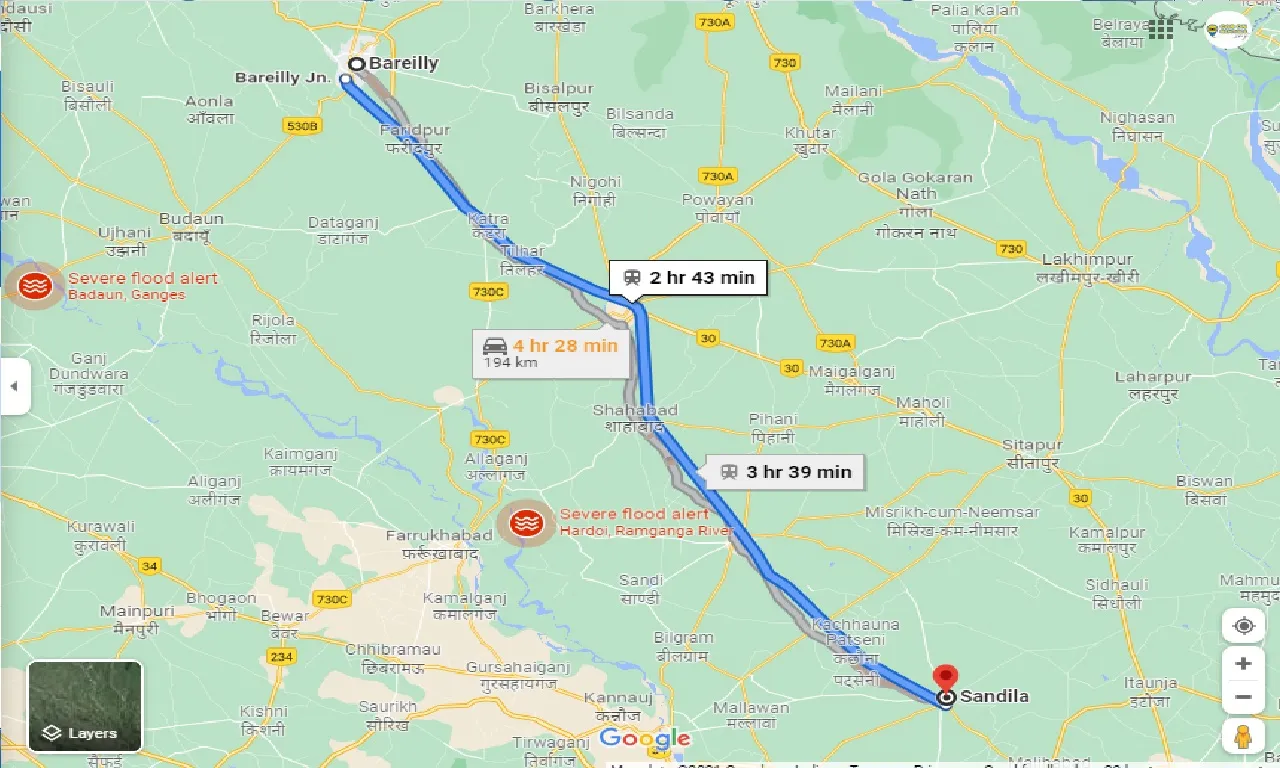 bareilly-to-sandila-one-way