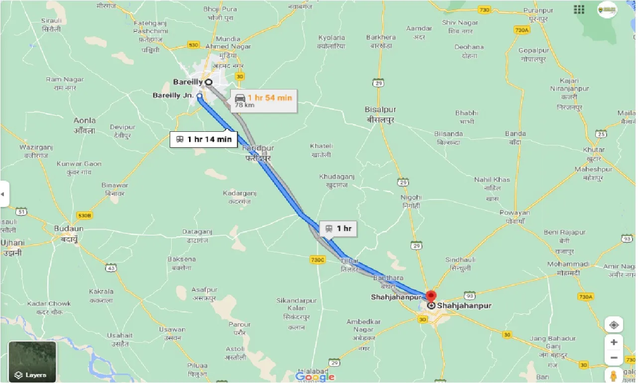 bareilly-to-shahjahanpur-one-way