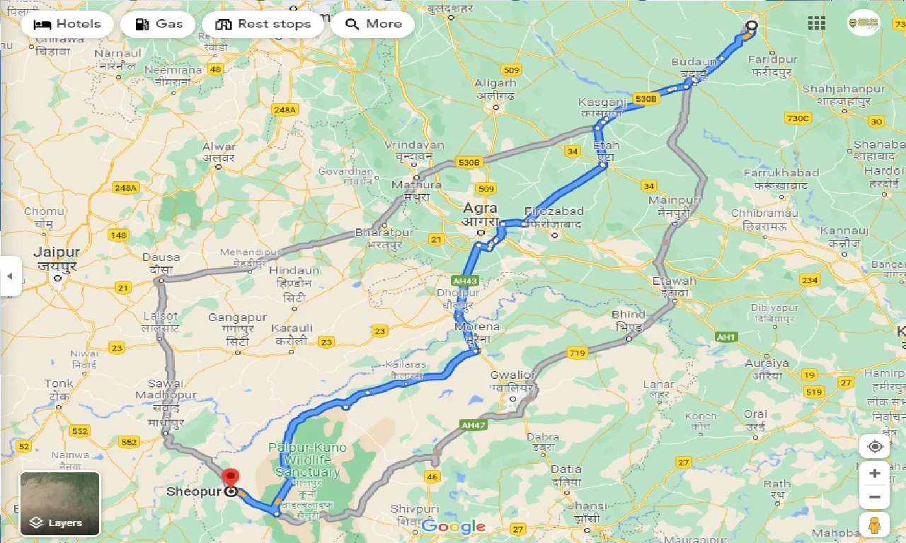 bareilly-to-sheopur-one-way