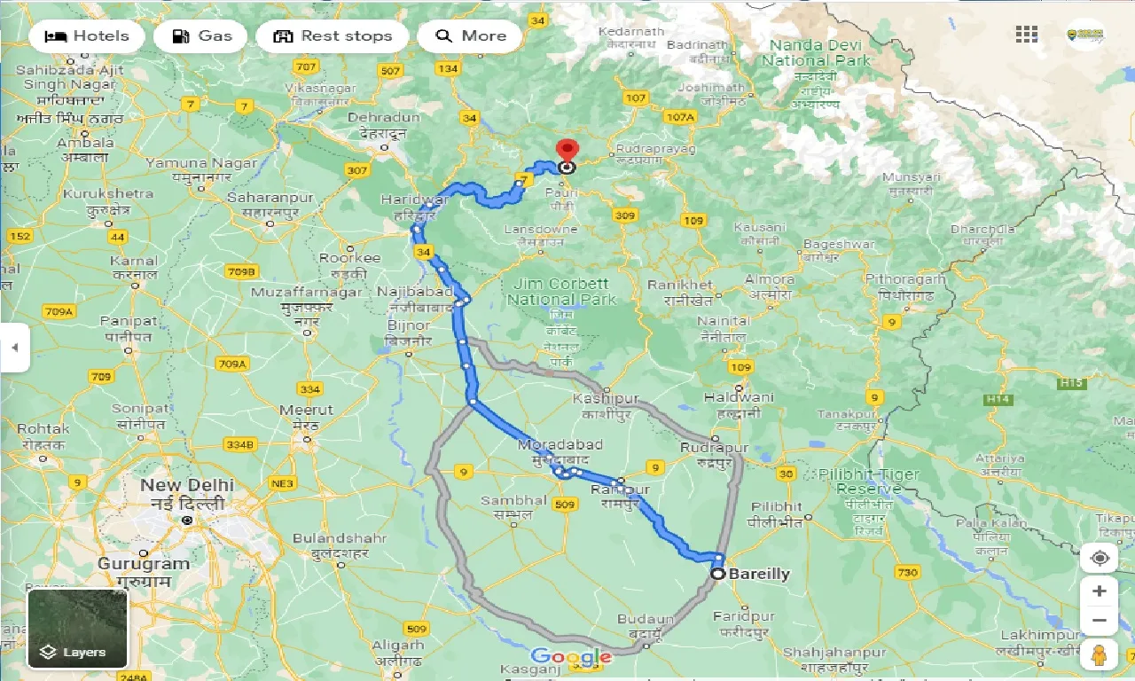 bareilly-to-srinagar-uk-one-way