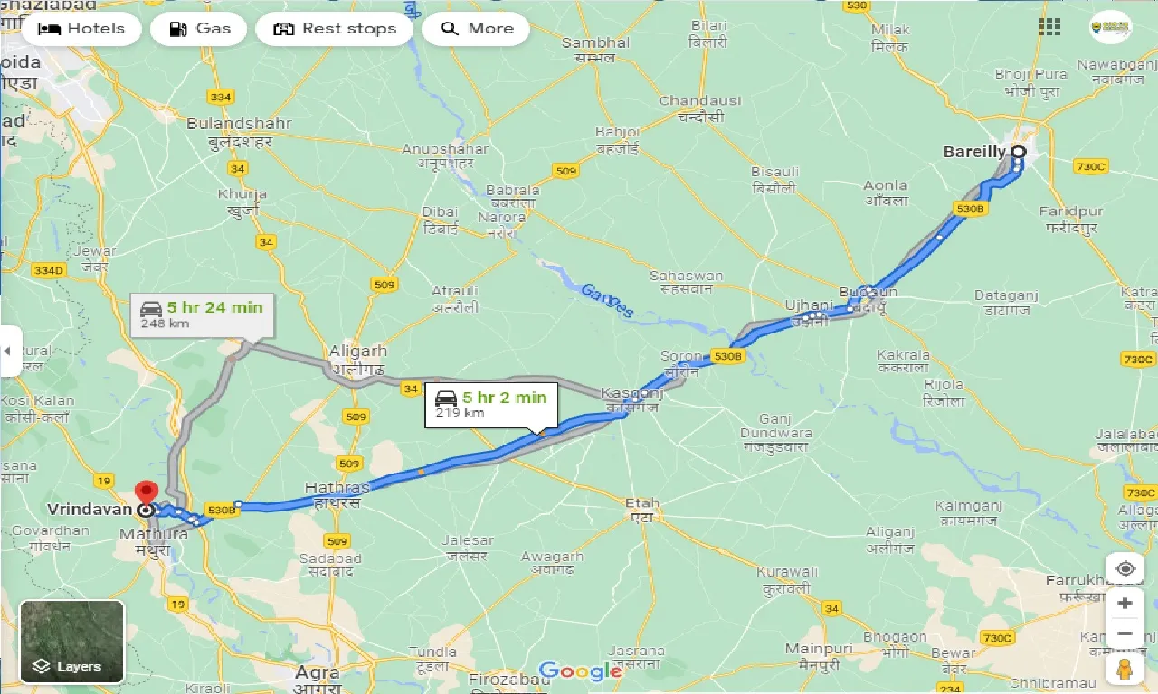 bareilly-to-vrindavan-one-way
