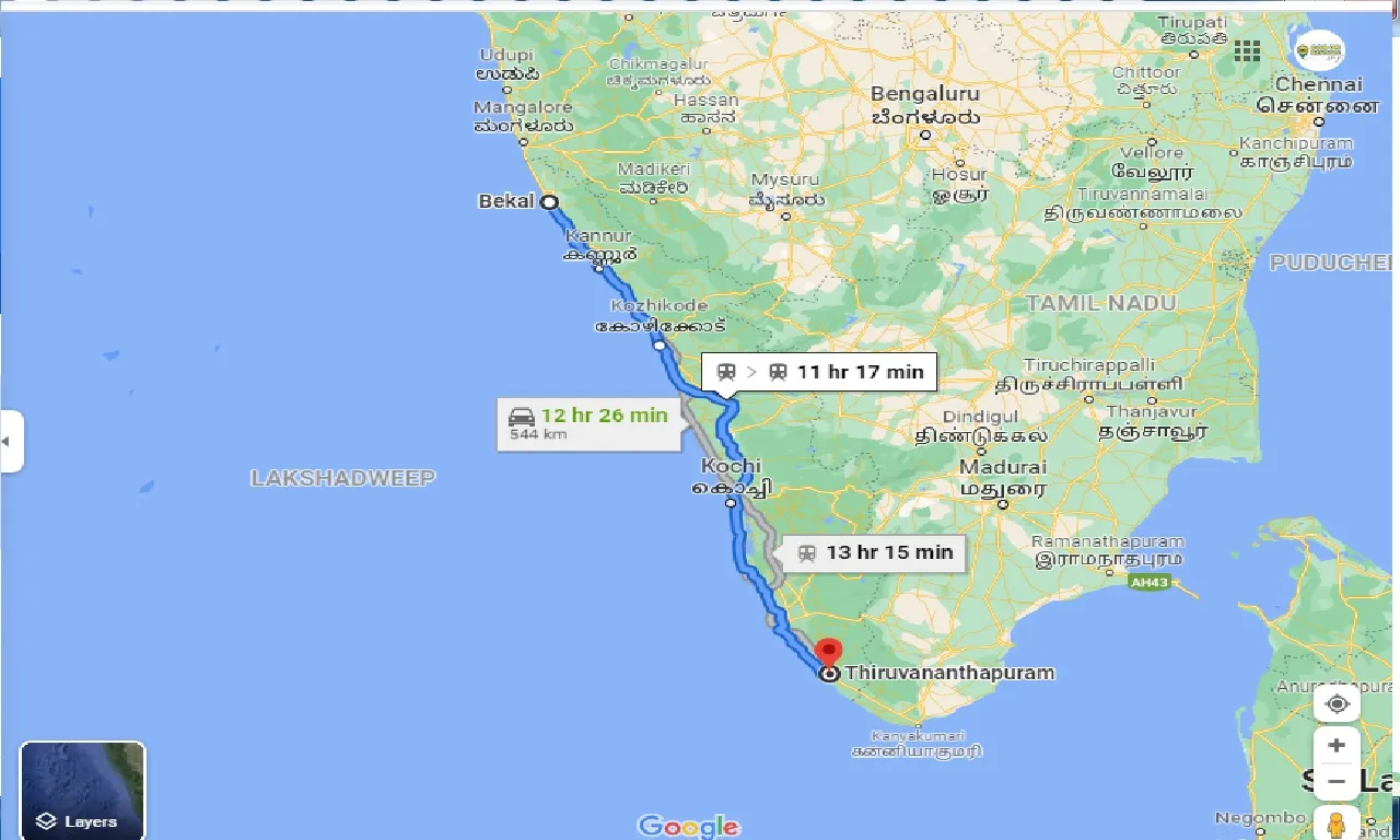 bekal-to-trivandrum-one-way