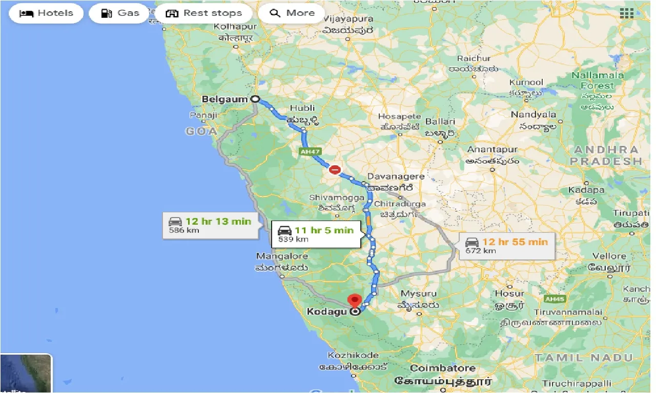 belgaum-to-coorg-one-way