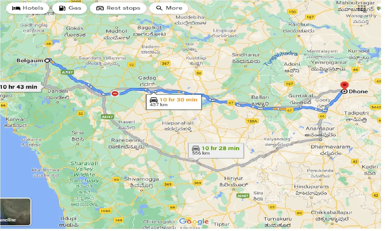 belgaum-to-dhone-dronachalam-taxi