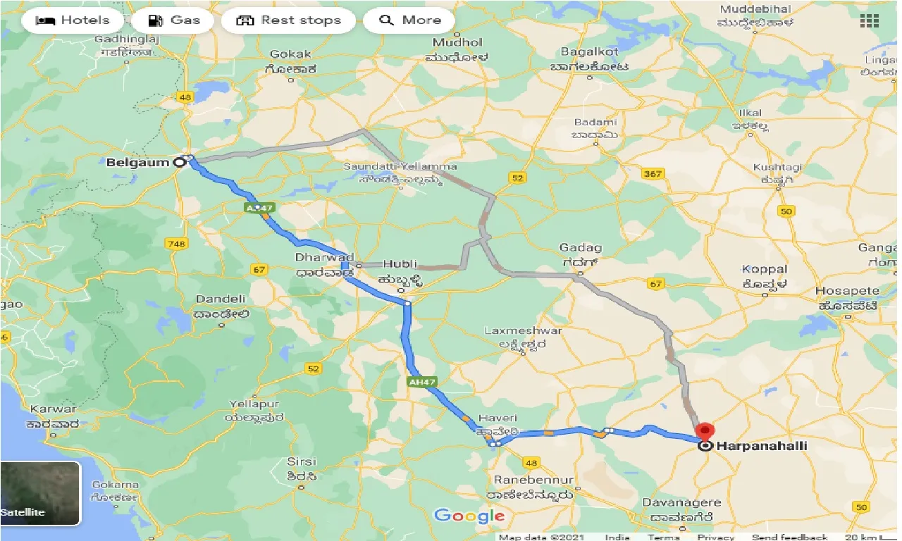 belgaum-to-harpanahalli-taxi
