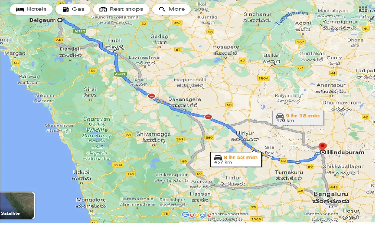 belgaum-to-hindupuram-taxi