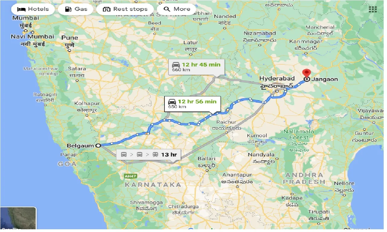 belgaum-to-jangaon-taxi