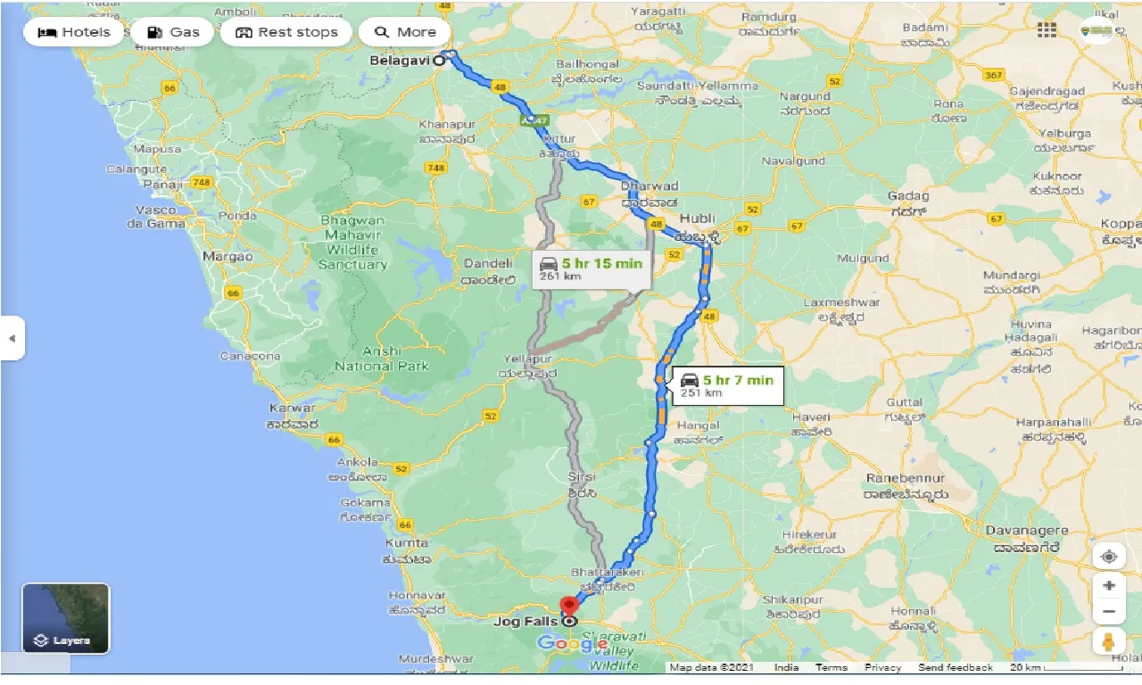 belgaum-to-jog-falls-one-way