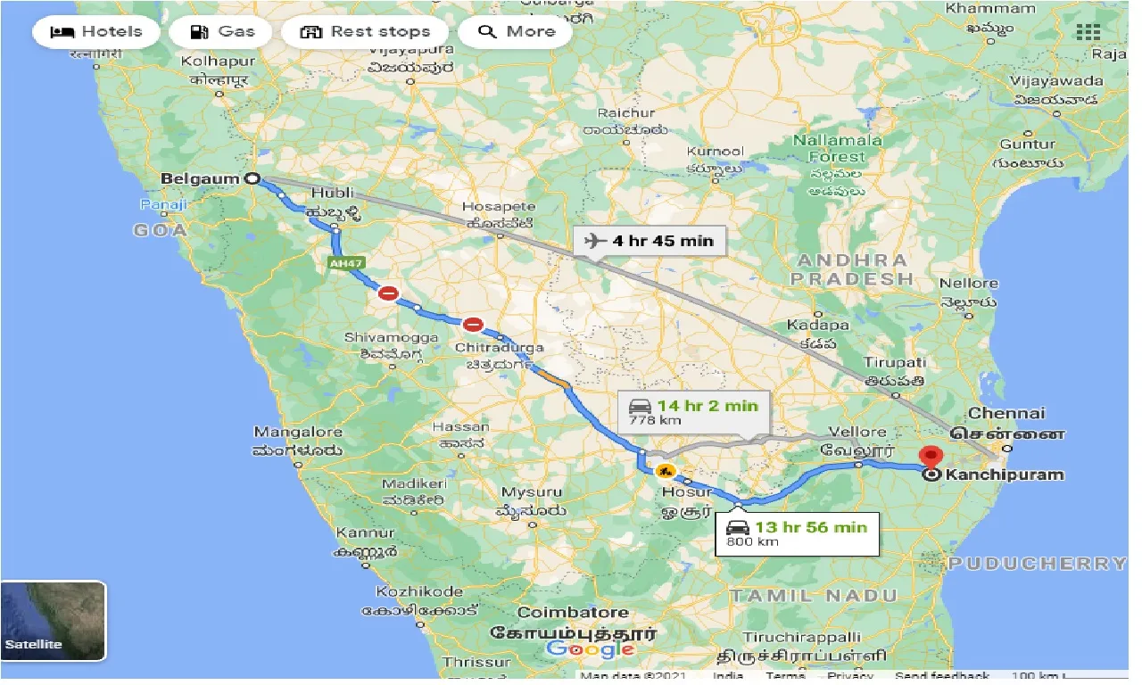 belgaum-to-kanchipuram-taxi