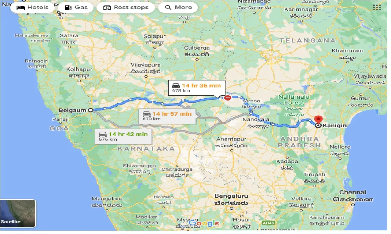 belgaum-to-kanigiri-taxi