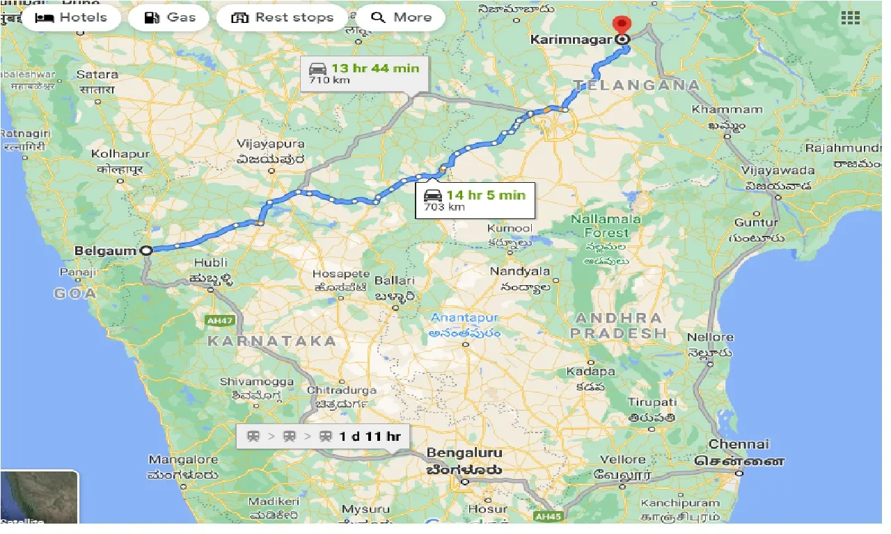belgaum-to-karimnagar-one-way