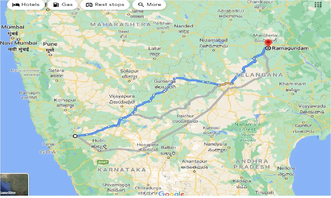 belgaum-to-ramagundam-taxi