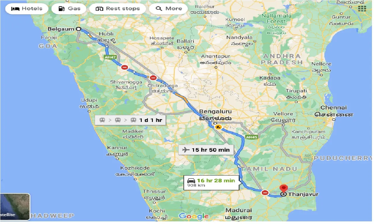 belgaum-to-thanjavur-taxi
