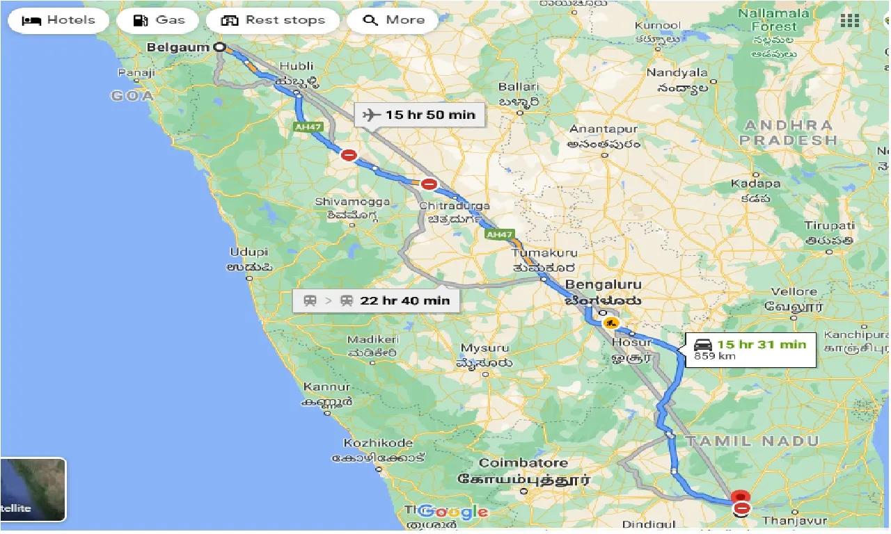 belgaum-to-tiruchirappalli-taxi
