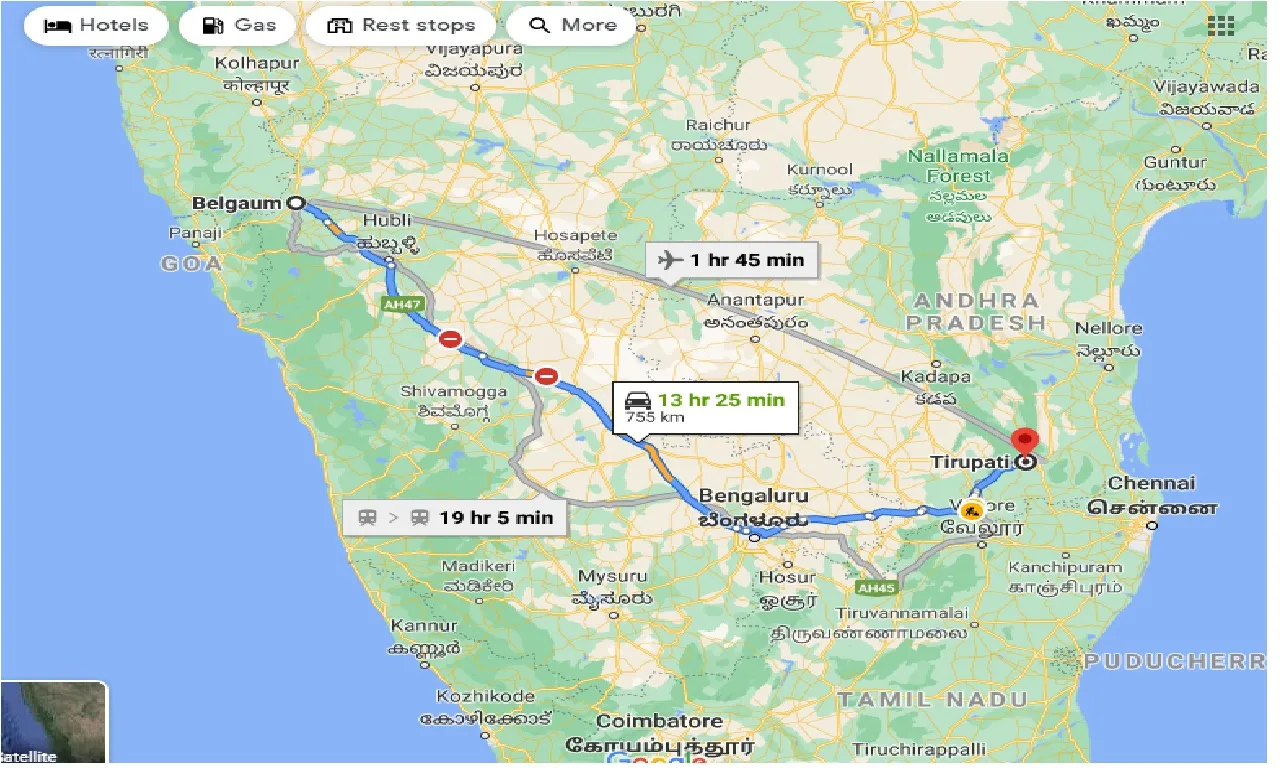belgaum-to-tirupati-taxi
