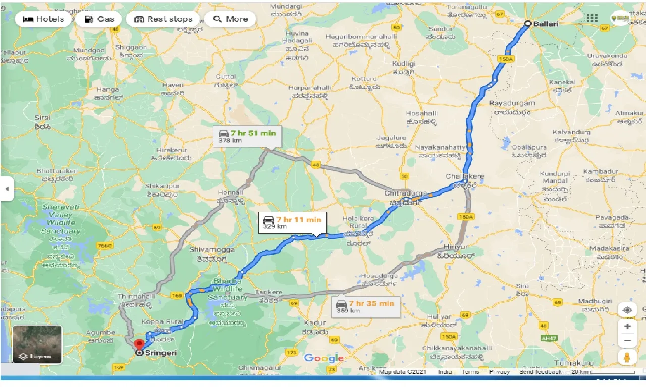 bellary-to-sringeri-round-trip