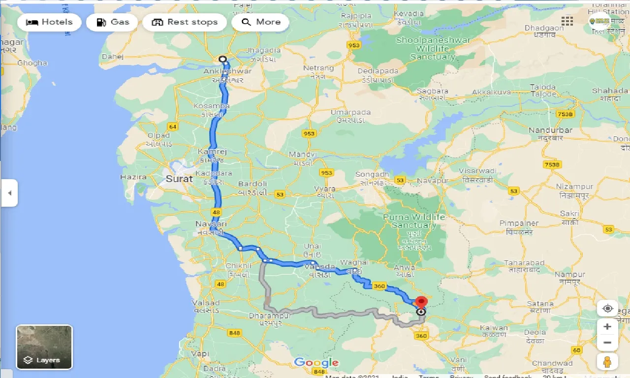 bharuch-to-saputara-round-trip