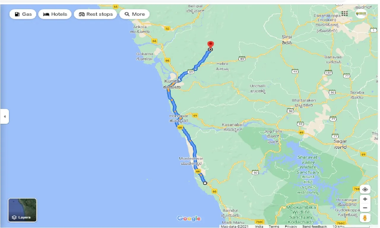 bhatkal-to-yana-one-way