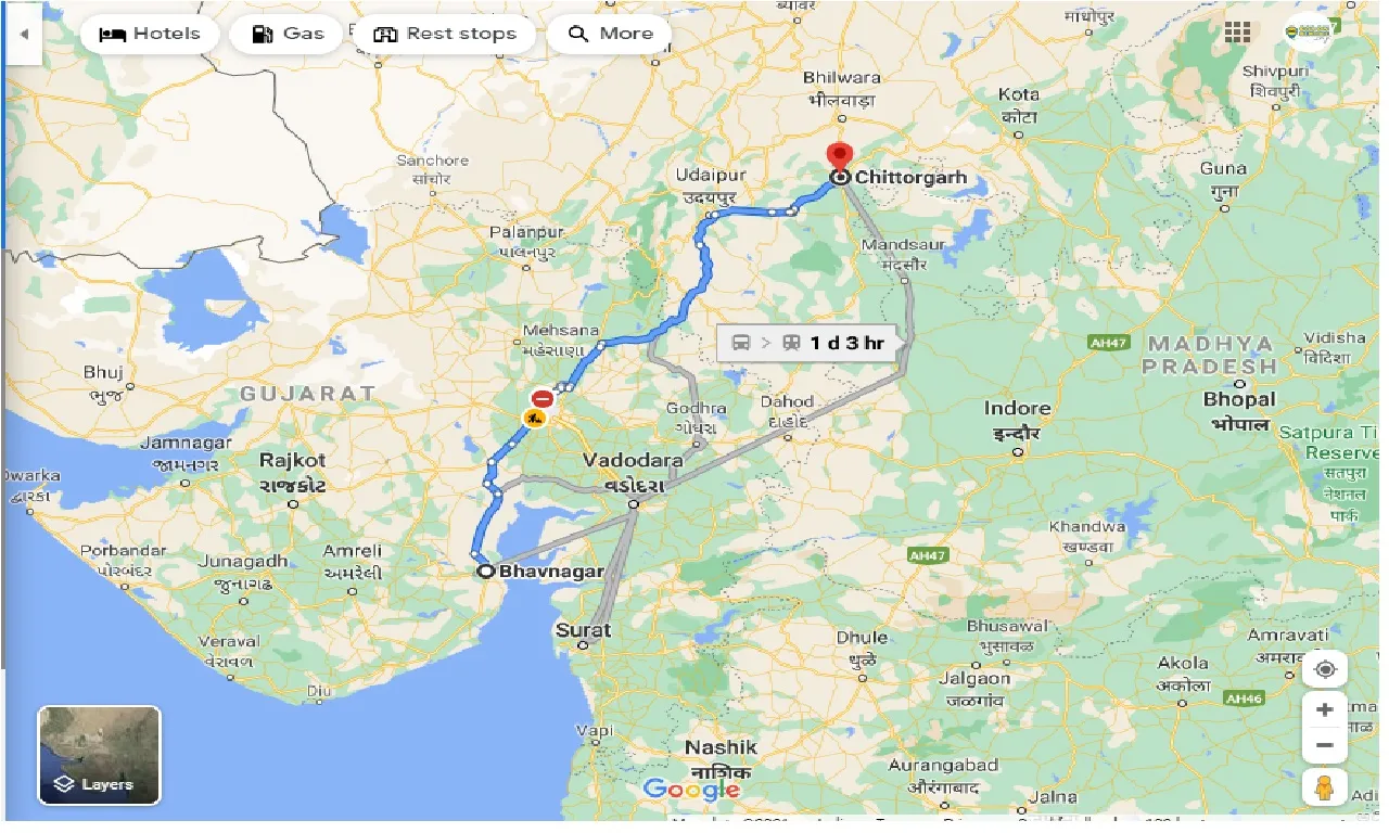 bhavnagar-to-chittorgarh-one-way