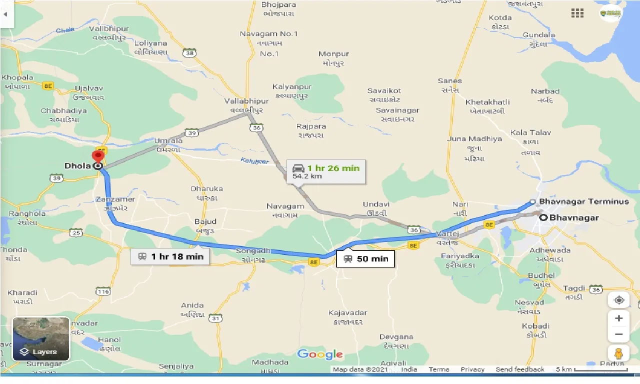bhavnagar-to-dhola-taxi