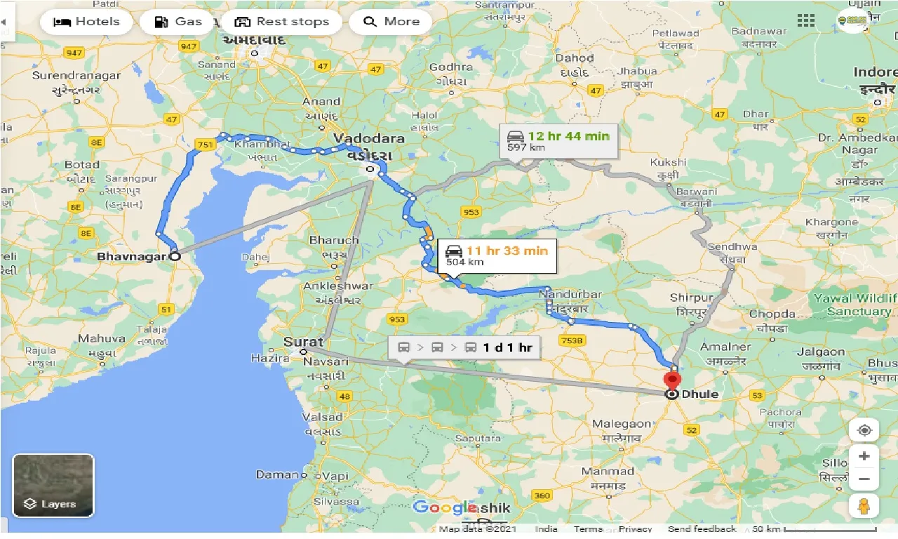 bhavnagar-to-dhule-taxi