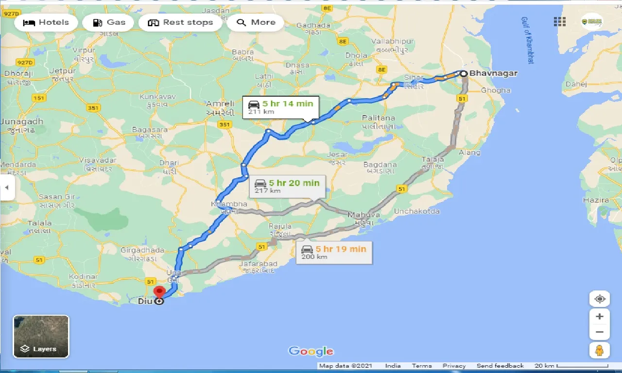 bhavnagar-to-diu-one-way